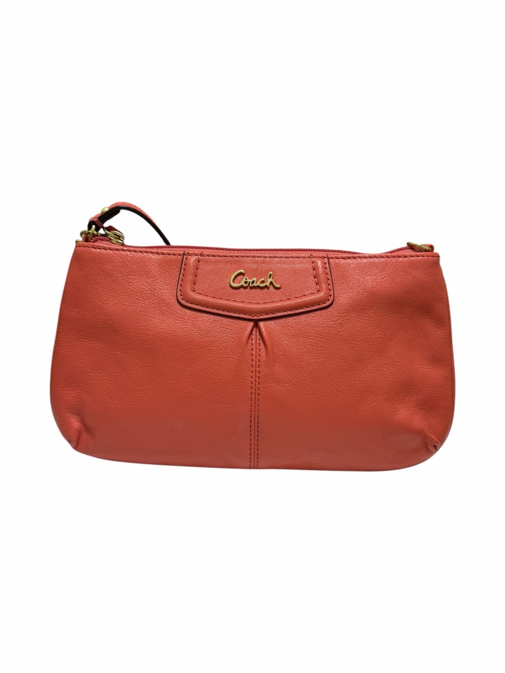 Coach Salmon Leather Wristlet